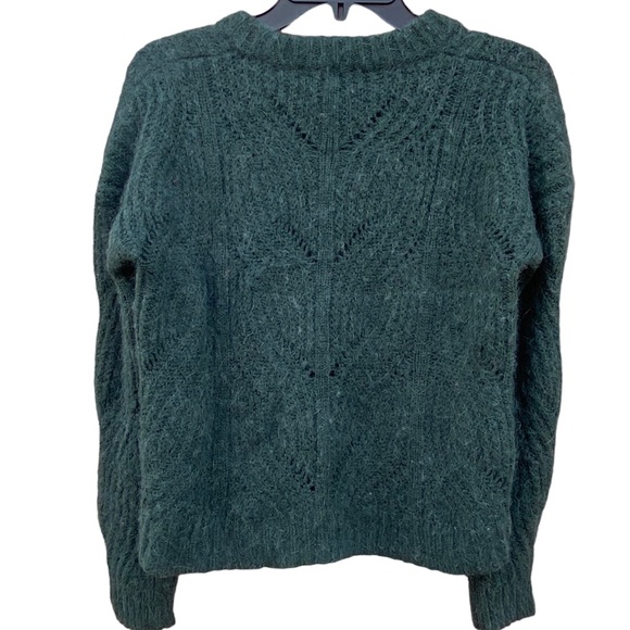 Madewell Charley Sweater | 30% Alpaca | Green | Size XS - Picture 6 of 13